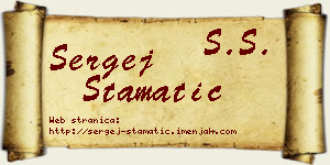 Sergej Stamatić vizit kartica